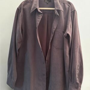 Men's Casual Mauve Button-Down Shirt